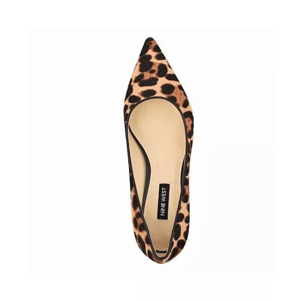 Nine West Arlene Pumps 9M Leopard Print Pointy Toe Kitten Heel NIB msrp$119 - Picture 4 of 15